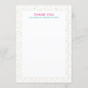 Ice Cream Party Thank You Note Invitation