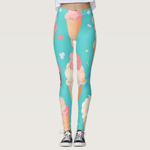 Ice cream Pastel Colourful Personalised Pattern Leggings