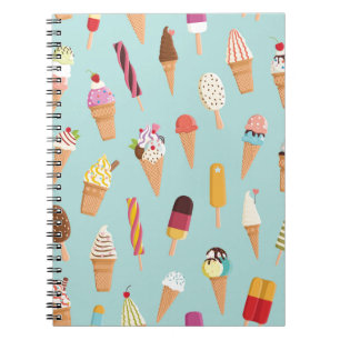 Ice cream pastels notebook