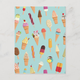 Ice cream pastels postcard