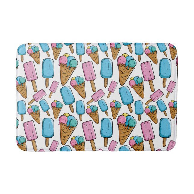 Ice Cream Pattern bath mats (Front)