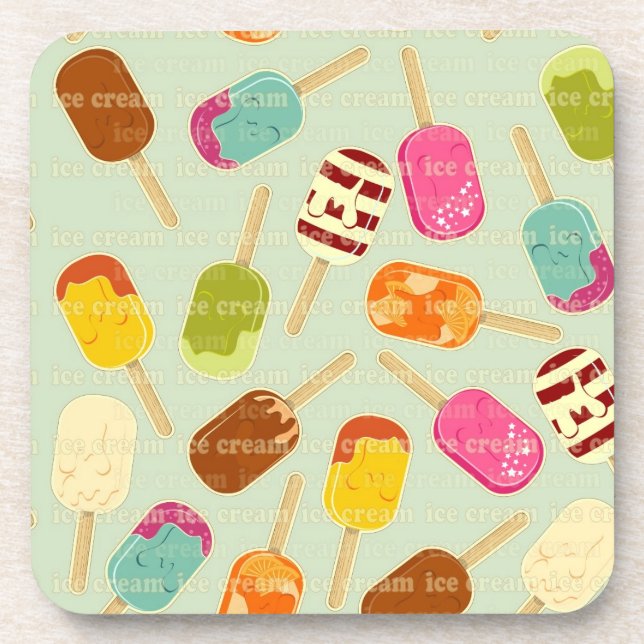Ice Cream Pattern Coaster (Front)