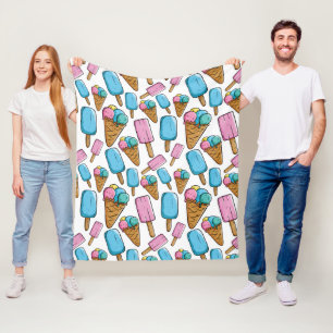 Ice Cream Pattern fleece blankets