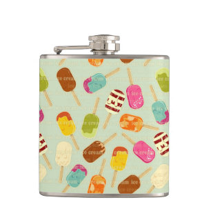 Ice Cream Pattern Hip Flask