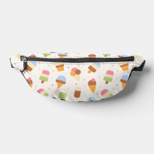 Ice Cream Pattern, Ice Cream Cone, Ice Popsicle Bum Bags