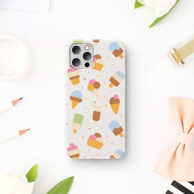 Ice Cream Pattern, Ice Cream Cone, Ice Popsicle Case-Mate iPhone Case (Creator Uploaded)