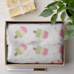 Ice Cream Pattern, Ice Cream Cone, Ice Popsicle Tissue Paper