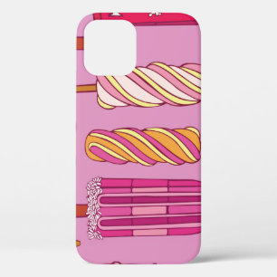 Ice cream pattern,illustration.  iPhone 12 case