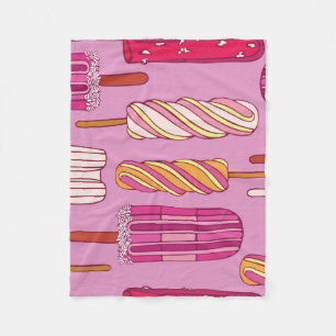Ice cream pattern,illustration. fleece blanket
