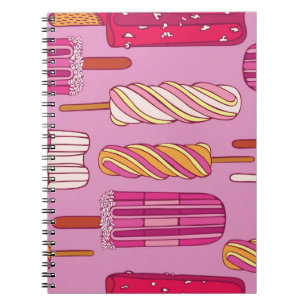 Ice cream pattern,illustration.  notebook