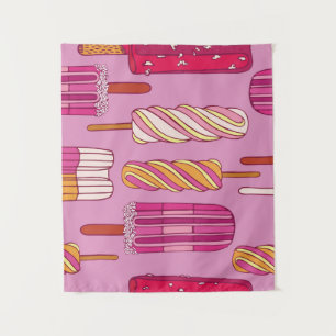 Ice cream pattern,illustration. tapestry
