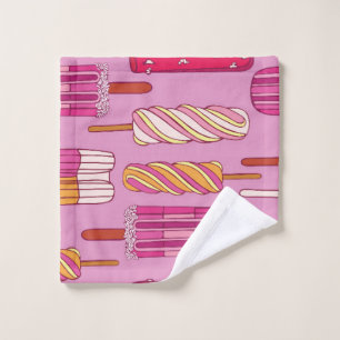 Ice cream pattern,illustration. wash cloth