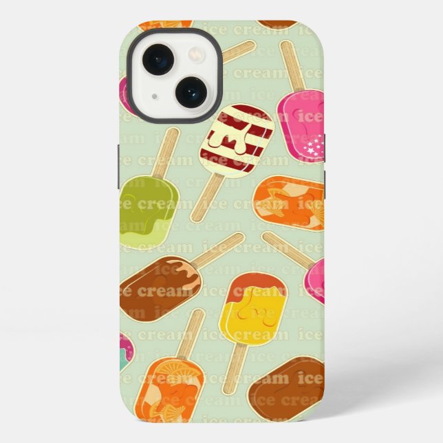 Ice Cream Pattern iPhone Case (Back)