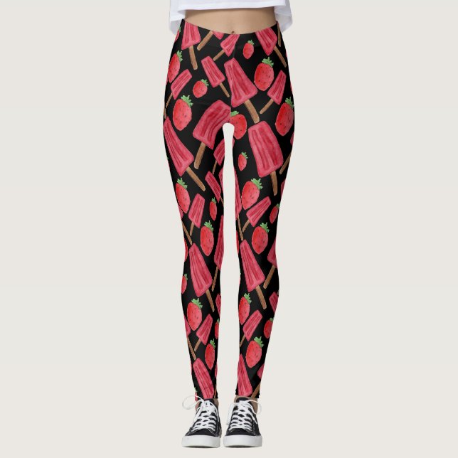 Ice cream pattern | Lollies pattern | lollipop 10 Leggings (Front)