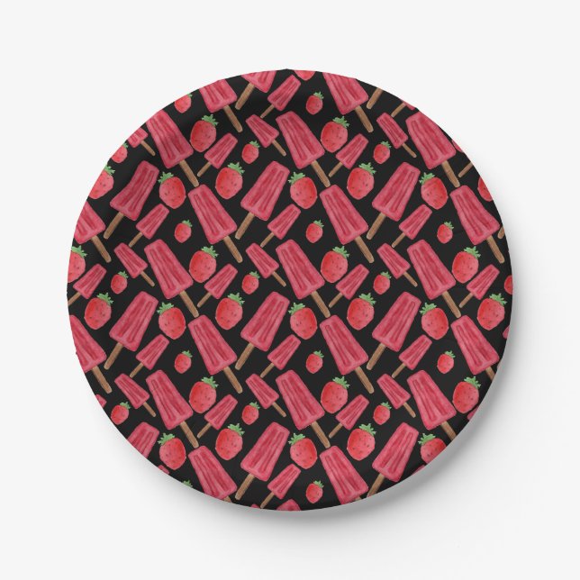 Ice cream pattern | Lollies pattern | lollipop 10 Paper Plate (Front)