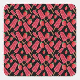 Ice cream pattern Lollies pattern lollipop 10 Square Sticker