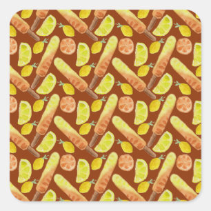 Ice cream pattern Lollies pattern lollipop 11 Square Sticker