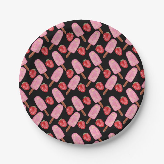 Ice cream pattern | Lollies pattern | lollipop 13 Paper Plate (Front)