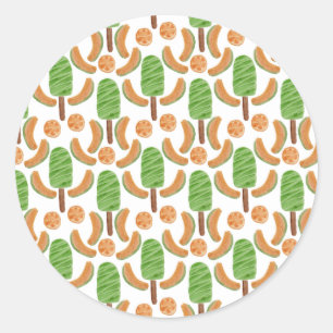 Ice cream pattern Lollies pattern lollipop 17 Classic Round Sticker