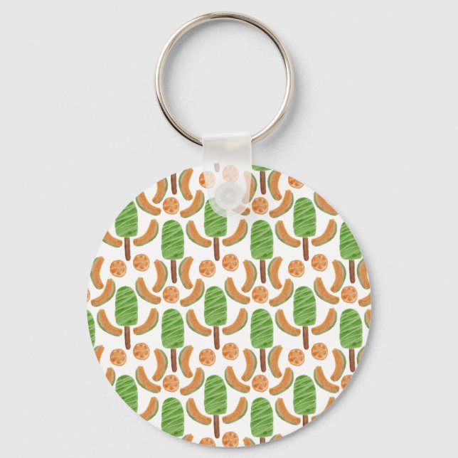 Ice cream pattern | Lollies pattern | lollipop 17 Key Ring (Front)
