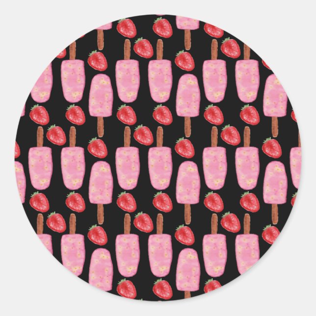 Ice cream pattern | Lollies pattern | lollipop 1 Classic Round Sticker (Front)