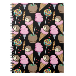 Ice cream pattern Lollies pattern lollipop 24 Notebook