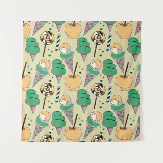 Ice cream pattern | Lollies pattern | lollipop 25 Tapestry (Front)