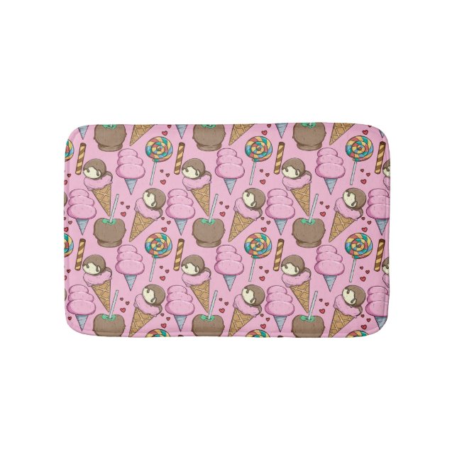 Ice cream pattern | Lollies pattern | lollipop 26 Bath Mat (Front)