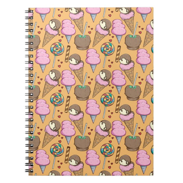 Ice cream pattern | Lollies pattern | lollipop 26 Notebook (Front)