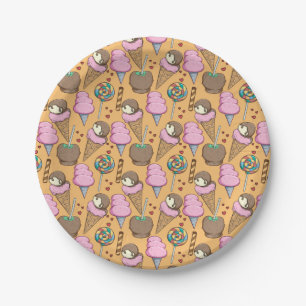 Ice cream pattern Lollies pattern lollipop 26 Paper Plate