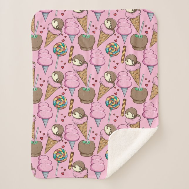 Ice cream pattern | Lollies pattern | lollipop 26 Sherpa Blanket (Front)