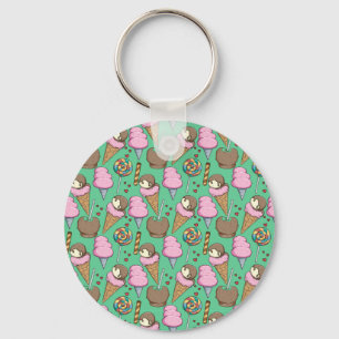 Ice cream pattern   Lollies pattern   lollipop 29 Key Ring
