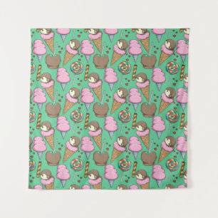 Ice cream pattern Lollies pattern lollipop 29 Tapestry