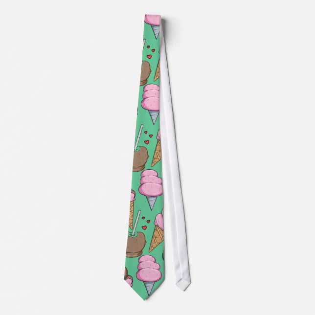 Ice cream pattern | Lollies pattern | lollipop 29 Tie (Front)