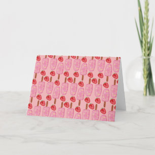 Ice cream pattern Lollies pattern lollipop 2 Card