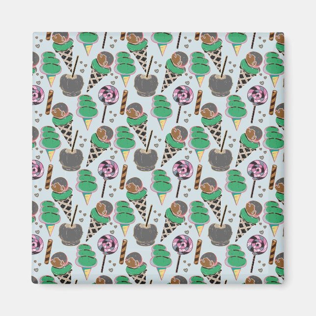 Ice cream pattern | Lollies pattern | lollipop 30 Magnet (Front)
