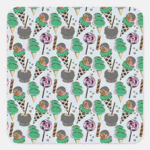 Ice cream pattern Lollies pattern lollipop 30 Square Sticker