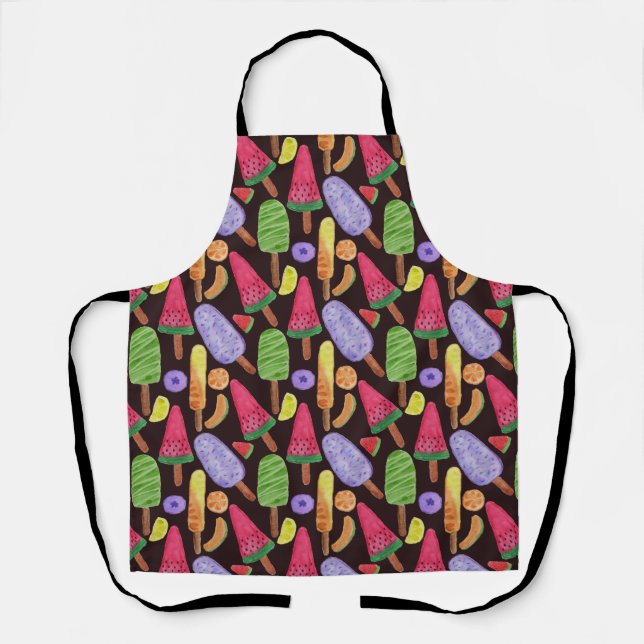Ice cream pattern | Lollies pattern | lollipop 4 Apron (Front)