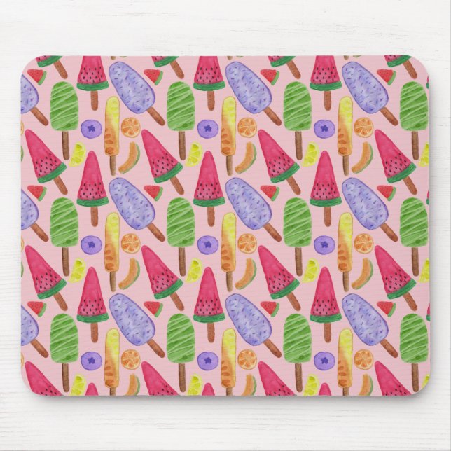 Ice cream pattern | Lollies pattern | lollipop 5 Mouse Pad (Front)
