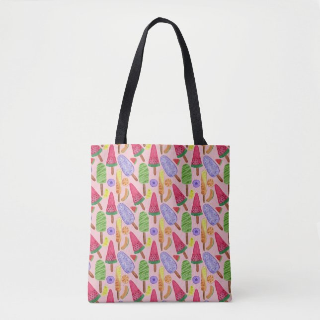 Ice cream pattern | Lollies pattern | lollipop 5 Tote Bag (Front)