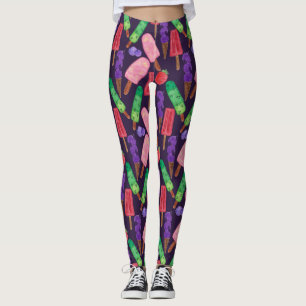 Ice cream pattern   Lollies pattern   lollipop 6 Leggings