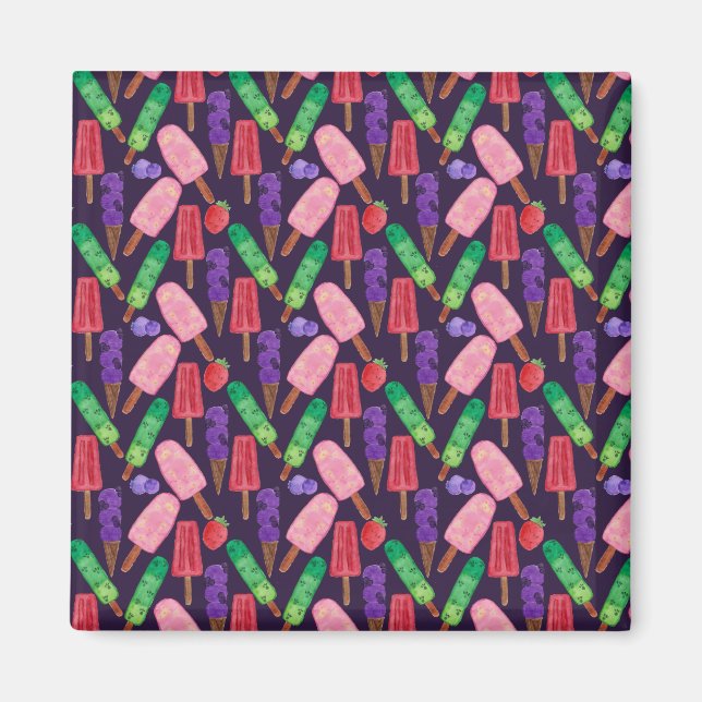 Ice cream pattern | Lollies pattern | lollipop 6 Magnet (Front)