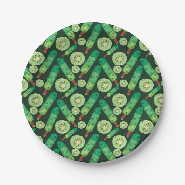 Ice cream pattern | Lollies pattern | lollipop 8 Paper Plate (Front)