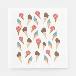 Ice cream pattern napkin