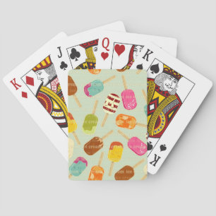Ice Cream Pattern Playing Cards