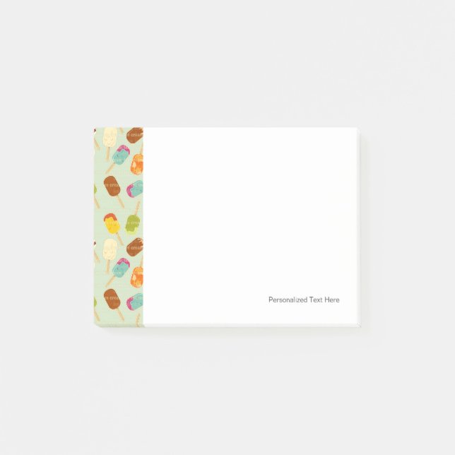 Ice Cream Pattern Post-it Notes (Front)
