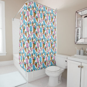 Ice Cream Pattern shower curtain