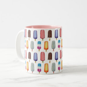 Ice Cream Pattern Two-Tone Coffee Mug