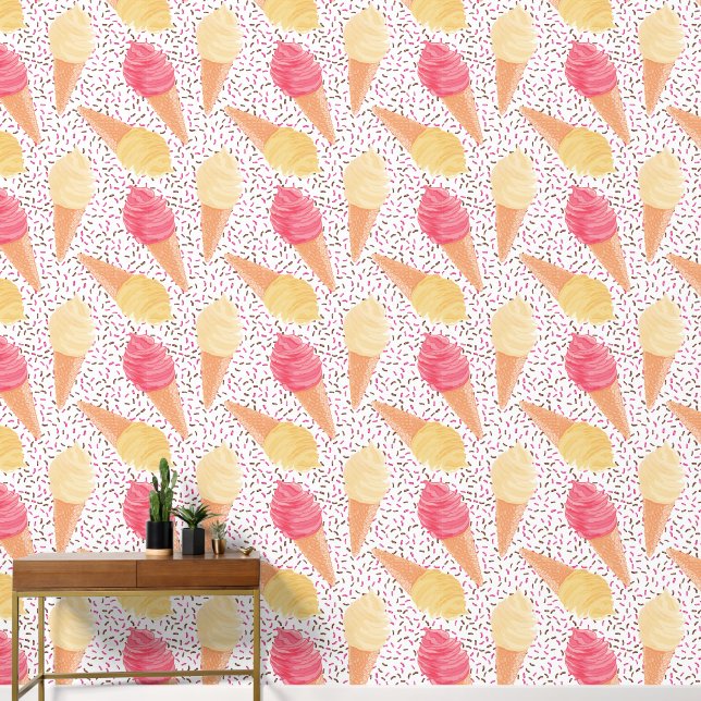 Ice Cream Pattern Wallpaper (Hallway)