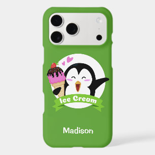 Ice Cream Penguin custom name & colour phone cases